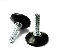 ajile - Pied Vérin Réglable Ajustable Base Plastique Diamètre 50 mm - Vis Métal Diamètre 10 mm (M10) Longueur 40 mm - Sachet de 8 pièces - PFY514x8-FBA