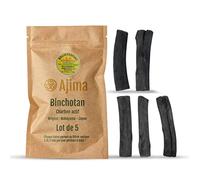 Ajima Binchotan Charbon Actif Eau - Baton de Charbon Bio Purificateur d'Eau Naturel x5 - Chaque Baton Filtre Environ 1.5 L - Charbon de Chêne de Wakayama Vrai - Idéal pour Filtrer l'Eau en Carafe
