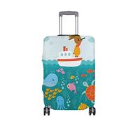 AJINGA Bright Unicorn Housse de protection pour valise de voyage Taille S 45,7 à 50,8 cm, multicolore 3, L 26-28 in