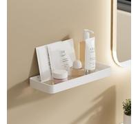 AJINGELA Étagère de rangement murale flottante en métal et verre, étagère murale pour salle de bain, économie d'espace, antirouille extra forte (25 cm)