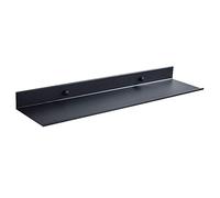 AJINGELA Étagère murale flottante en métal - Noir - Pour salle de bain - Gain de place - Anti-rouille - Extra solide - 15 cm - Rack10.18