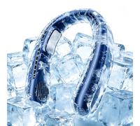 AJJFOFBB Ventilateur de cou à double plaques de refroidissement en céramique, refroidissement instantané -1,1 °C, ventilateur personnel sans pales à 3 vitesses, flux d'air de refroidissement à 360°