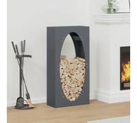 AJJHUUKI Accessoires pour cheminée et poêle à bois - Porte-bûches et supports - Grille à bois de chauffage - Anthracite - 50 x 23 x 100 cm - Acier laminé à froid
