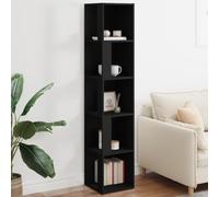 AJJHUUKI Accueil-Armoires et stockage, armoires de rangement et casiers, armoire d'angle noir 33 x 33 x 164,5 cm en bois d'ingénierie