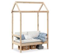 AJJHUUKI Banc avec toit en pin massif 117,5 x 70 x 176,5 cm