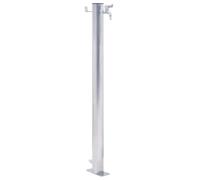 AJJHUUKI Colonne d'eau ronde en acier inoxydable pour pelouse et jardin 40 cm