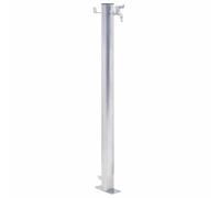 AJJHUUKI Colonne d'eau ronde en acier inoxydable pour pelouse et jardin 60 cm