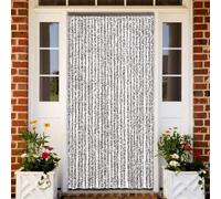 AJJHUUKI Decor-Rideau moustiquaire en chenille Marron et beige 118 x 220 cm