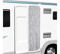 AJJHUUKI Decor-Traitement de fenêtre Moustiquaire Rideau chenille Blanc et gris 56 x 185 cm