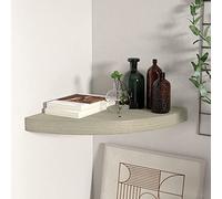 AJJHUUKI Étagère d'angle flottante en chêne pour meubles d'extérieur 35 x 35 x 3,8 cm