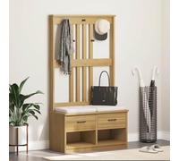 AJJHUUKI Hall Tree Sandnes Meuble en pin massif 87 x 40 x 159,5 cm