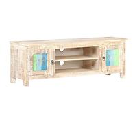 AJJHUUKI Home Entertainment Centres et meubles TV, meuble TV en bois d'acacia brut 120 x 30 x 40 cm