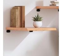 AJJHUUKI Home Étagères, Étagères murales & Ledges, Étagère Murale Marron Clair 40x60x (2-4) cm Bois Massif Traité Chêne