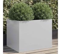 AJJHUUKI Jardinière en acier galvanisé pour pelouse et jardin Argenté 62 x 47 x 46 cm