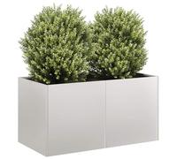 AJJHUUKI Jardinière en acier inoxydable pour pelouse et jardin 80 x 40 x 40 cm