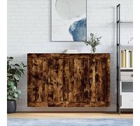 AJJHUUKI Lot de 2 armoires murales en chêne fumé pour meubles en bois, armoires et rangement, buffets et buffets