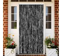 AJJHUUKI Maison et jardin, décoration, traitements de fenêtre, moustiquaires pour la maison, rideau anti-insectes, anthracite, 100 x 220 cm, chenille