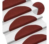 AJJHUUKI Maison et jardin, fournitures ménagères, tapis d'escalier-maison-15 pcs auto-adhésifs tapis d'escalier aiguille poinçon 56 x 17 x 3 cm rouge