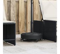AJJHUUKI Pied de parasol à roulettes pour mât de 38/48 mm 27 kg rond