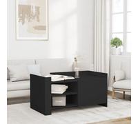 AJJHUUKI Table basse noire 100 x 50 x 50 cm en bois d'ingénierie, tables, tables d'appoint, tables basses