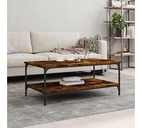AJJHUUKI Tables d'appoint - Table basse - Chêne fumé - 100 x 55 x 40 cm - Bois d'ingénierie
