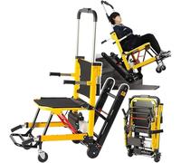 AJKNCVPEA Electric Wheelchair Stair Lift, Electric Crawler Stair Climber, Damping Tires, Foldable, Can Go Up and Down Stairs Chair,Weight Capacity: 165 Kg (363 LB)