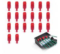 AJKQNMA Lot de 20 connecteurs de dérivation en T rouges pour robot tondeuse - Résistants aux intempéries - Sans dénudage - Compatible avec Husqvarna Gardena Bosch Worx pour câble de délimitation et