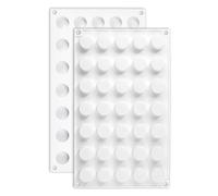 AJMDGW (Lot de 2 Moule à Bonbons cylindrique à 35 cavités/Mini Moule à Colonne Ronde en Silicone for truffes au Chocolat gélifié, Ganache, gelée, pralines, caramels