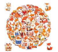 AJNZAU 110 Pièces Stickers Renard, Autocollants Animaux Mignons Imperméables, Idéaux Pour Scrapbooking, Ordinateur Portable, Voiture, Bagages, Skateboard