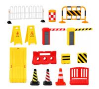AJNZAU 15 Pièces Panneau Signalisation Enfant, Léger Et Réaliste, Mini Panneaux De Signalisation Pour L'Éducation Routière, Jeux De Bac À Sable, Formation Sécurité (Plastique)