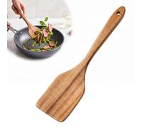 AJNZAU Spatule Cuisine 30,5X7,5Cm, En Bois Naturel De Hêtre, Robust Antibactérien, Résiste Chaleur, Passe Lave-Vaisselle, Parfait Pour Cuisine