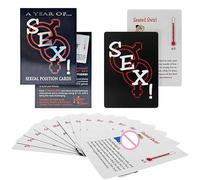 AJOHBM Cartes Jeu de 50 Cartes - pour Couples, Jeux de société et Accessoires de Jeu Amusants - ZS0429