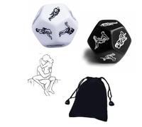 AJOHBM Dés Polyédriques,Jeux de Chambre, Un Cadeau de Pratique avec Sac de Rangement.-D5Y3Z