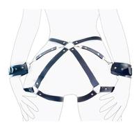 AJOHBM Femme Accessoire Gothique Punk - Porte-jarretelles Noir de Mode - ZS0908