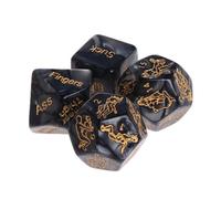AJOHBM Jeu Créatif pour Couple 4 Dés Noirs avec 60 Actions Intimes Idée Cadeau Originale pour la Chambre 0512