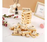 AJOHBM Jeu d'Équilibre Couple - 48 Blocs Bois Portable, Parfait pour Voyages à Deux 0523
