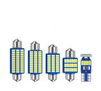 AJOHBM Lot 6 Lampes Lecture Avant Arrière Intérieur Voiture Accessoires Pour Éclairage Coffre Pour VW Pour Polo 6R 6C MK5 2009-2018(ICE Blue)