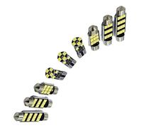 AJOHBM Plafonniers De Lecture Intérieurs Pour Coffre, 10 Pièces Pour VW Pour Polo MK4 9N 9N3 2002 2003 2004 2005 2006 2007 2008 2009(Warm white)