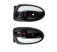 AJOHBM Poignée Porte Intérieures Paire Poignées Porte Intérieures Chromées Noires Pour Toyota Pour Yaris RS 2007-2010 69205-0D160-B0 69206-0D160-B0 6920652130