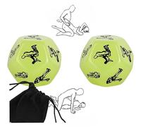 AJOHBM pour Couples : Set de 2 Dés Polyédriques acryliques aléatoires, livrés avec Leur sac-Y6D24W