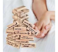 AJOHBM Set d'Empilage Couple en Bois - 48 Pièces, Idéal W nd et Vacances Romantiques 0521