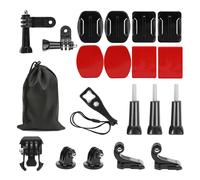 Ajouter coffret cadeau - Ensemble d'accessoires de caméra d'action, Base de Surface du casque, montage sur trépied à 3 voies pour GoPro Hero 9 8 7 6 5 Xiaomi Yi 4K Sjcam Sj4000 Eken