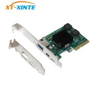 Ajouter sur les cartes PCI-E à USB3.1 type-c carte d'extension double port ordinateur de bureau carte mère PCIE 4x USB 3.1 type-a Type c Riser adaptateur