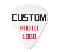 Ajouter une photo Nom CUSTOM Jeu de 6 médiators idéaux pour guitare avec support, médiators pour guitare acoustique et basse 0,71 mm
