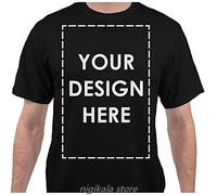Ajouter votre propre texte personnalisé nom Message personnalisé t-shirt pour hommes tenue décontractée de haute qualité MenT-shirt5xL noir