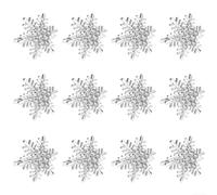 Ajoutez de l'élégance à vos vacances avec 12 ronds de serviette en forme de flocon de neige, parfaits pour les événements de Noël (argenté)