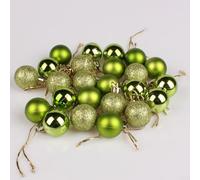 Ajoutez du charme à votre sapin de Noël avec 24 boules à suspendre incassables pour toutes les occasions (vert)
