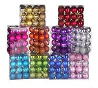 Ajoutez du charme à votre sapin de Noël avec 24 boules à suspendre incassables pour toutes les occasions (doré)
