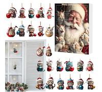 Ajoutez unCharme Festif Avec L'avènement De Noël De L' De Chat, Avec unCalendrier À Rebours De 24 Jours Avec Des Pendentifs De Charme De Chaton. Que Ce Soit Placé Sur unRétroviseur De Voitu