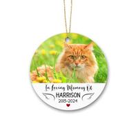 Ajoutez une photo dans la mémoire d'amour de votre animal de compagnie - Décoration de Noël 2025 - Ornements de Noël commémoratifs de Noël 2025 - Décoration de Noël commémorative de Noël pour la perte